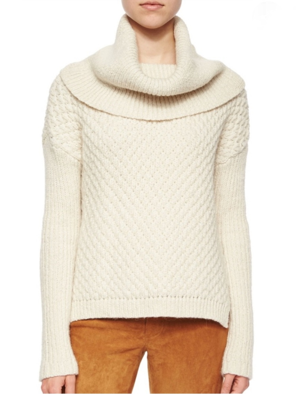 Alice + Olivia Paxton Alpaca Cream Sweater
